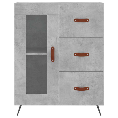 Sideboard Concrete Grey 69.5x34x90 cm Engineered Wood