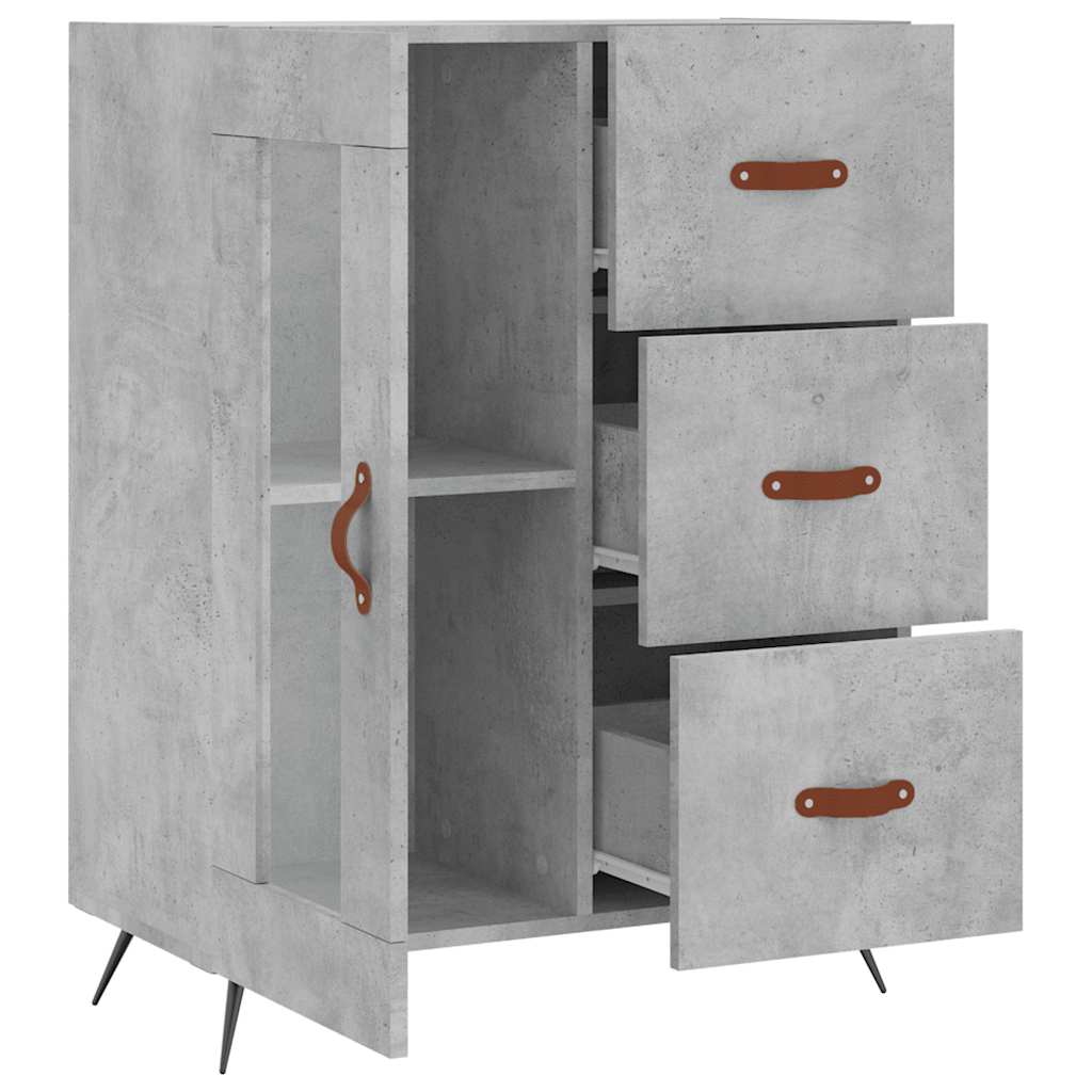 Sideboard Concrete Grey 69.5x34x90 cm Engineered Wood