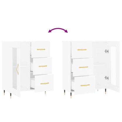 Sideboard White 69.5x34x90 cm Engineered Wood