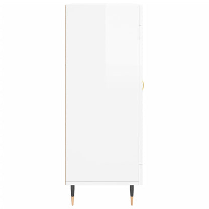 Sideboard High Gloss White 69.5x34x90 cm Engineered Wood