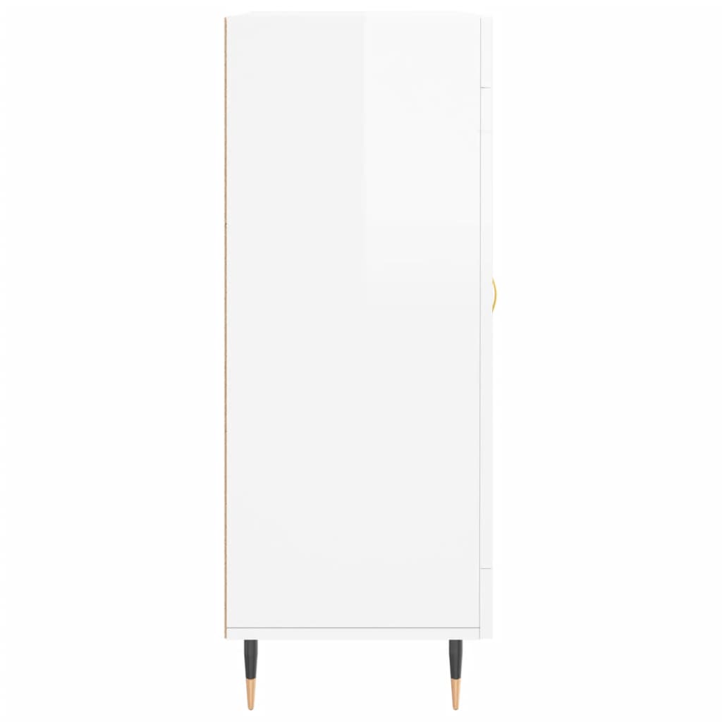 Sideboard High Gloss White 69.5x34x90 cm Engineered Wood