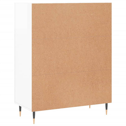 Sideboard High Gloss White 69,5x34x90 cm Engineered Wood