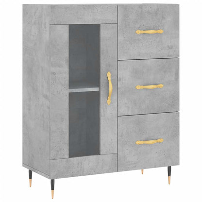 Sideboard Concrete Grey 69,5x34x90 cm Engineered Wood