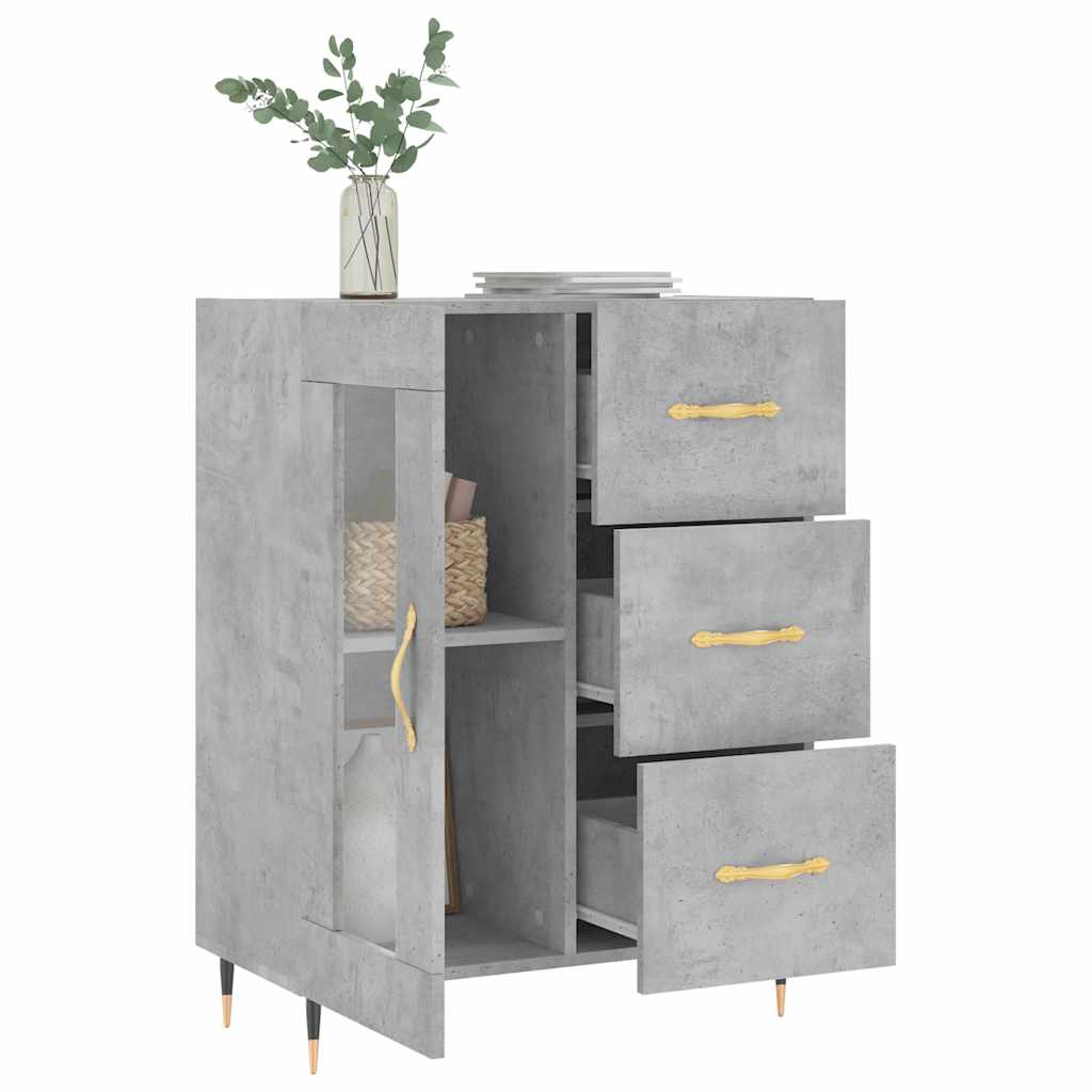 Sideboard Concrete Grey 69.5x34x90 cm Engineered Wood