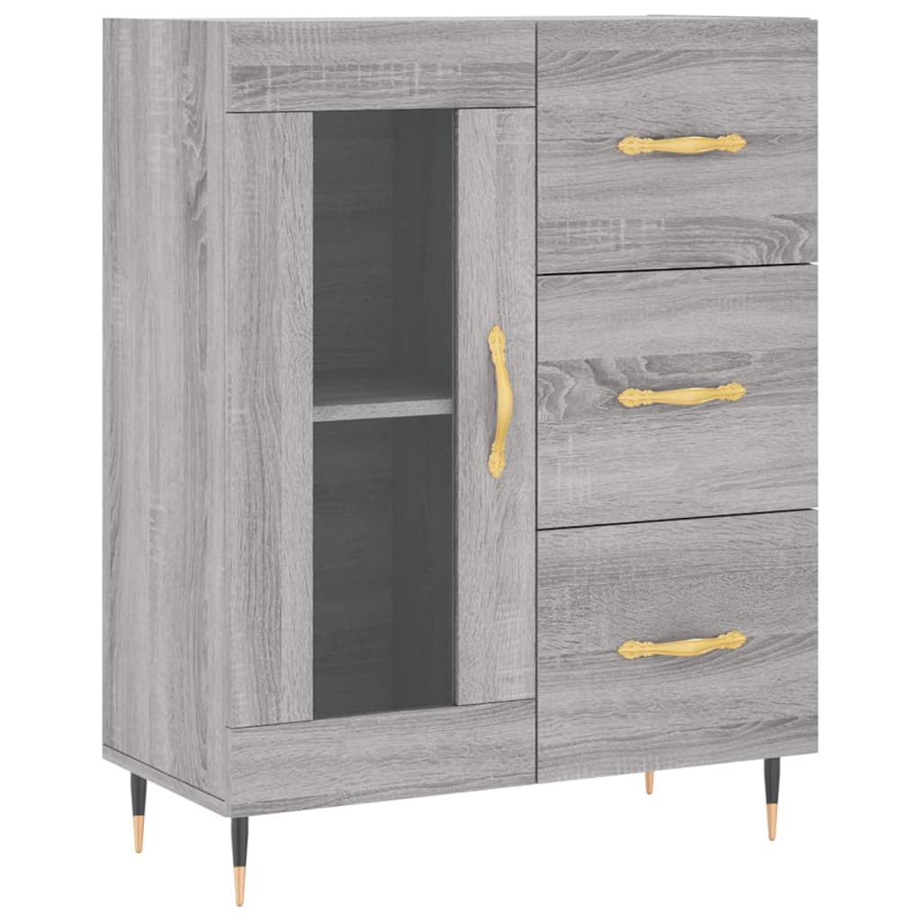 Sideboard Grey Sonoma 69.5x34x90 cm Engineered Wood