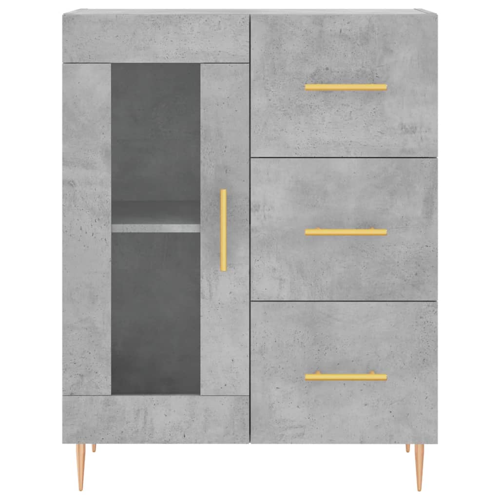 Sideboard Concrete Grey 69.5x34x90 cm Engineered Wood