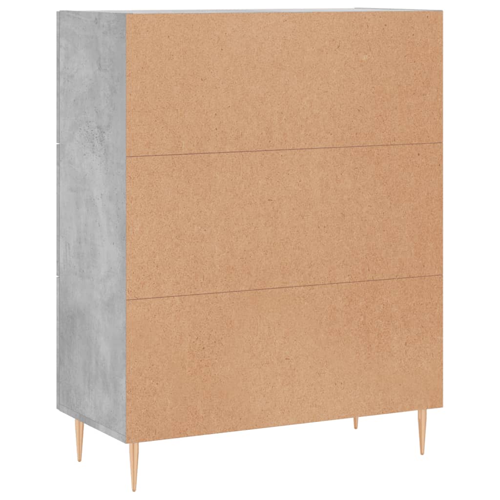 Sideboard Concrete Grey 69.5x34x90 cm Engineered Wood