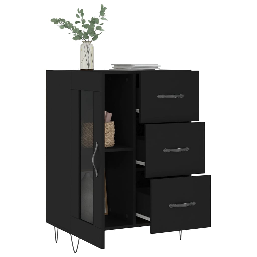 Sideboard Black 69.5x34x90 cm Engineered Wood