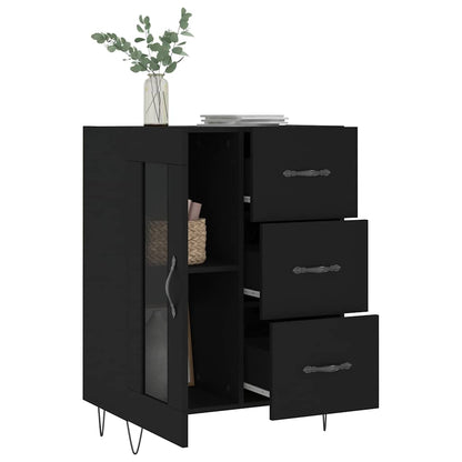 Sideboard Black 69.5x34x90 cm Engineered Wood