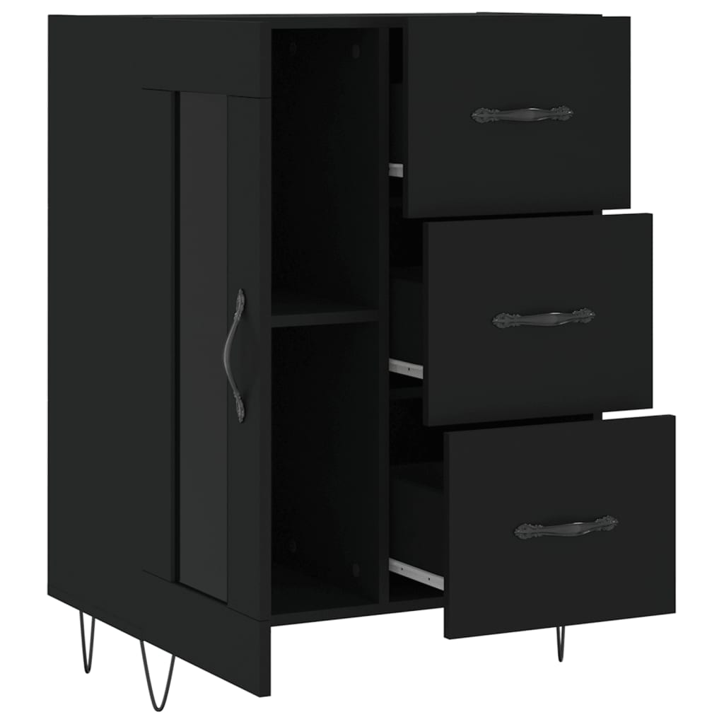 Sideboard Black 69.5x34x90 cm Engineered Wood