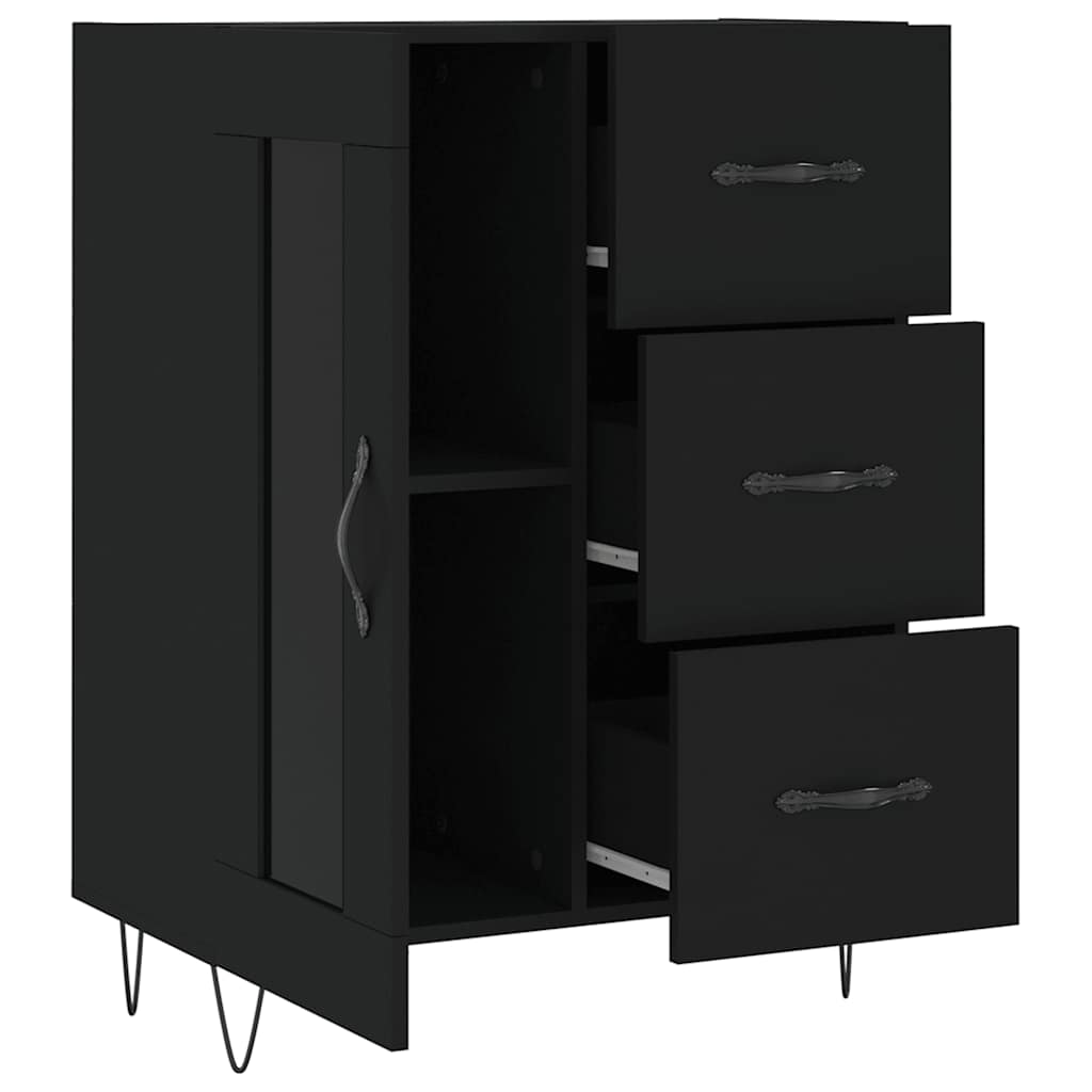 Sideboard Black 69.5x34x90 cm Engineered Wood