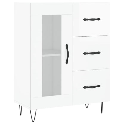 Sideboard High Gloss White 69.5x34x90 cm Engineered Wood