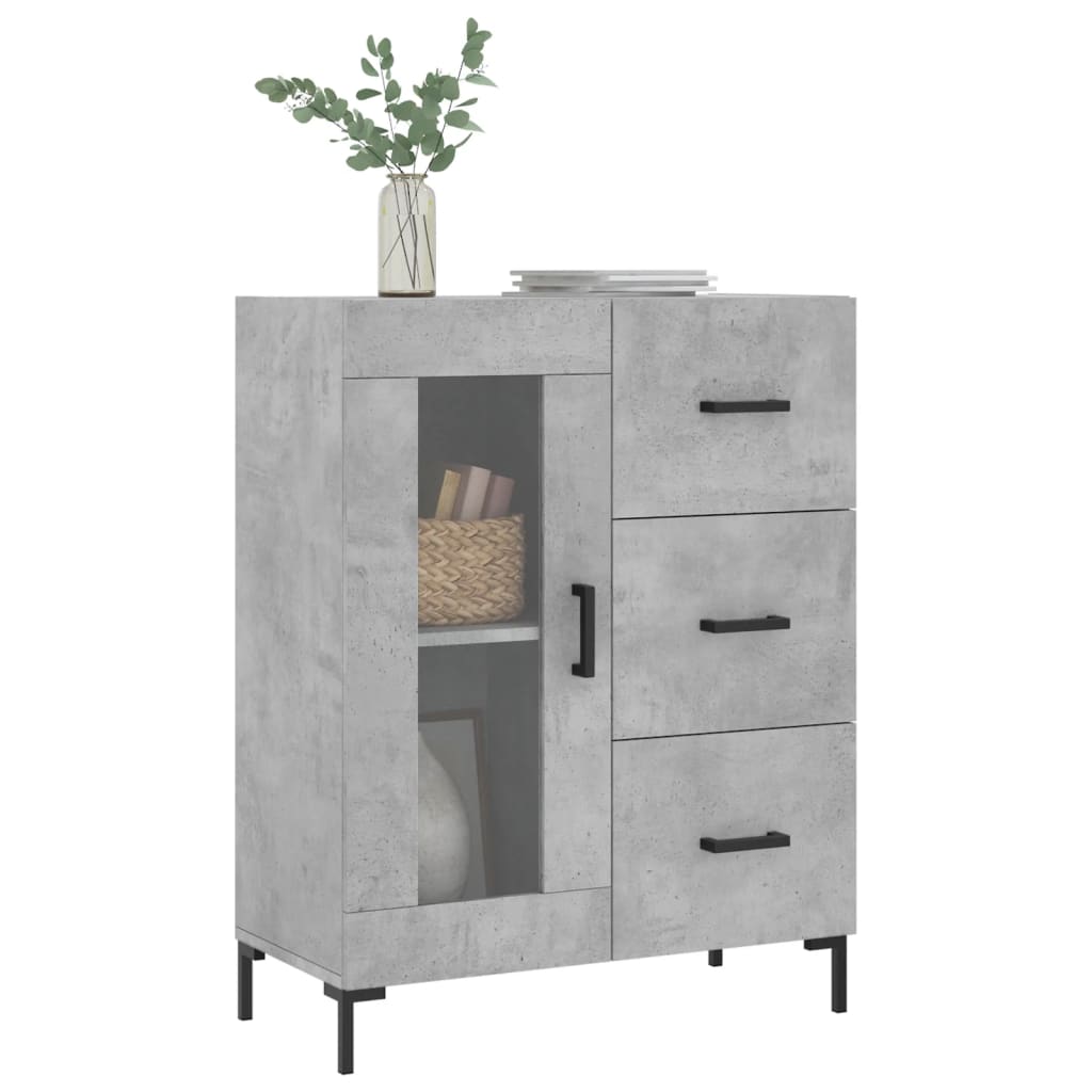 Sideboard Concrete Grey 69,5x34x90 cm Engineered Wood