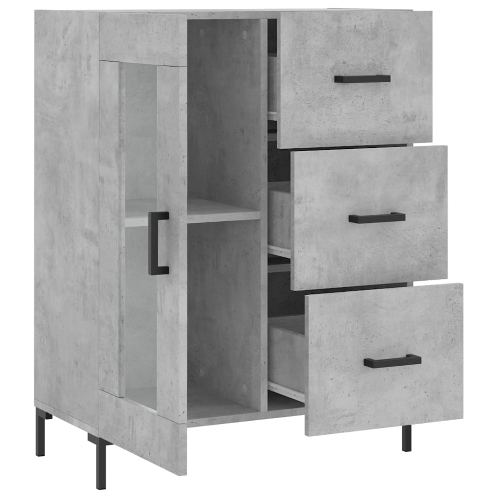 Sideboard Concrete Grey 69,5x34x90 cm Engineered Wood