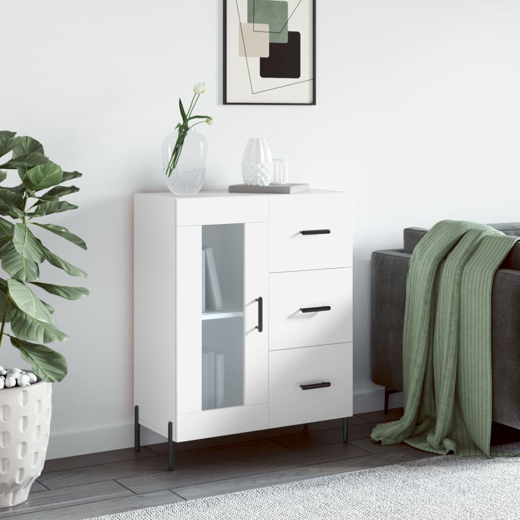 Sideboard White 69.5x34x90 cm Engineered Wood