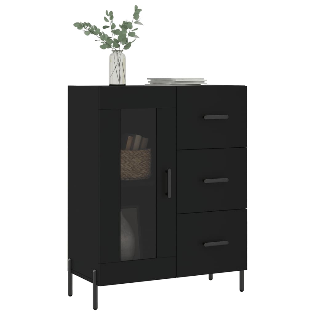 Sideboard Black 69.5x34x90 cm Engineered Wood