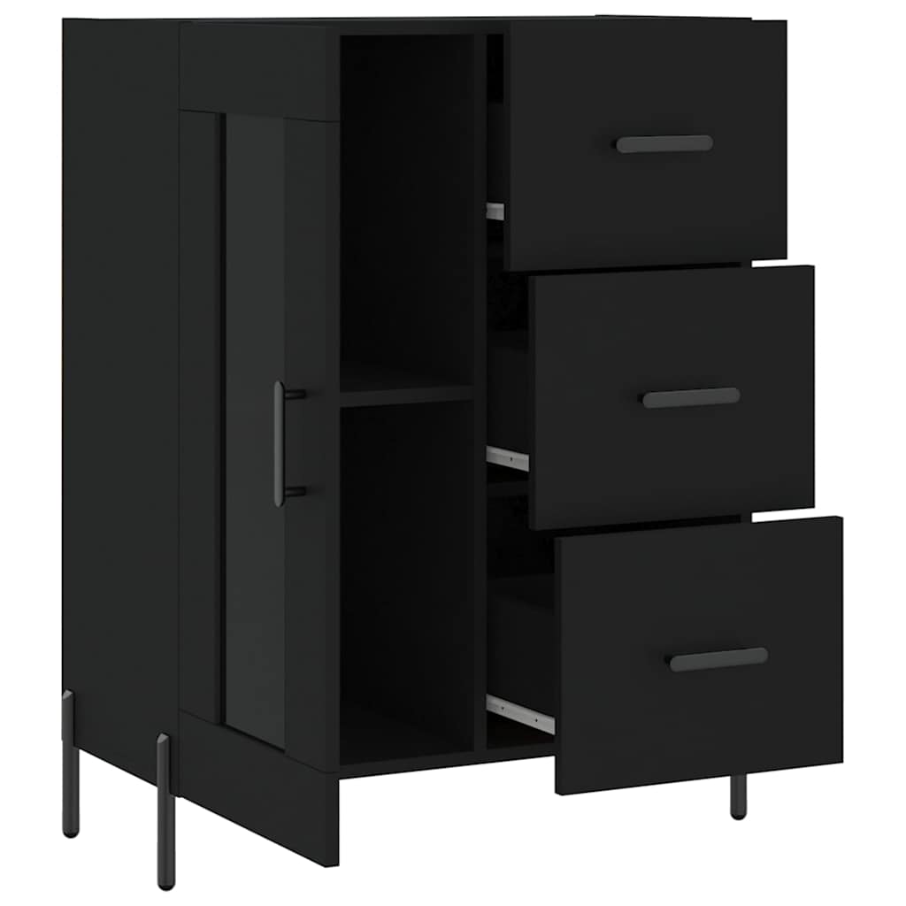 Sideboard Black 69.5x34x90 cm Engineered Wood
