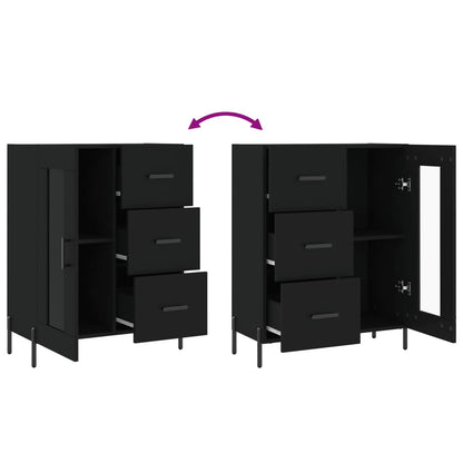 Sideboard Black 69.5x34x90 cm Engineered Wood