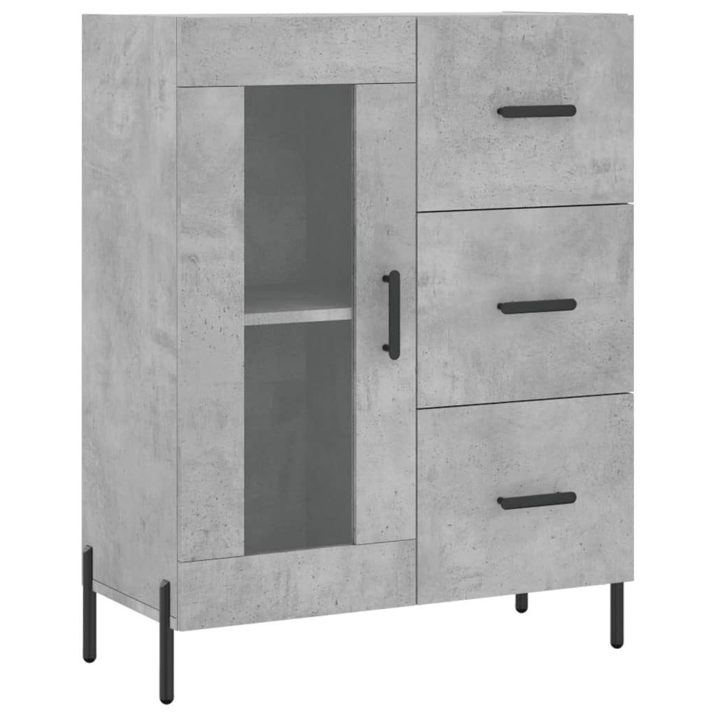 Sideboard Concrete Grey 69,5x34x90 cm Engineered Wood