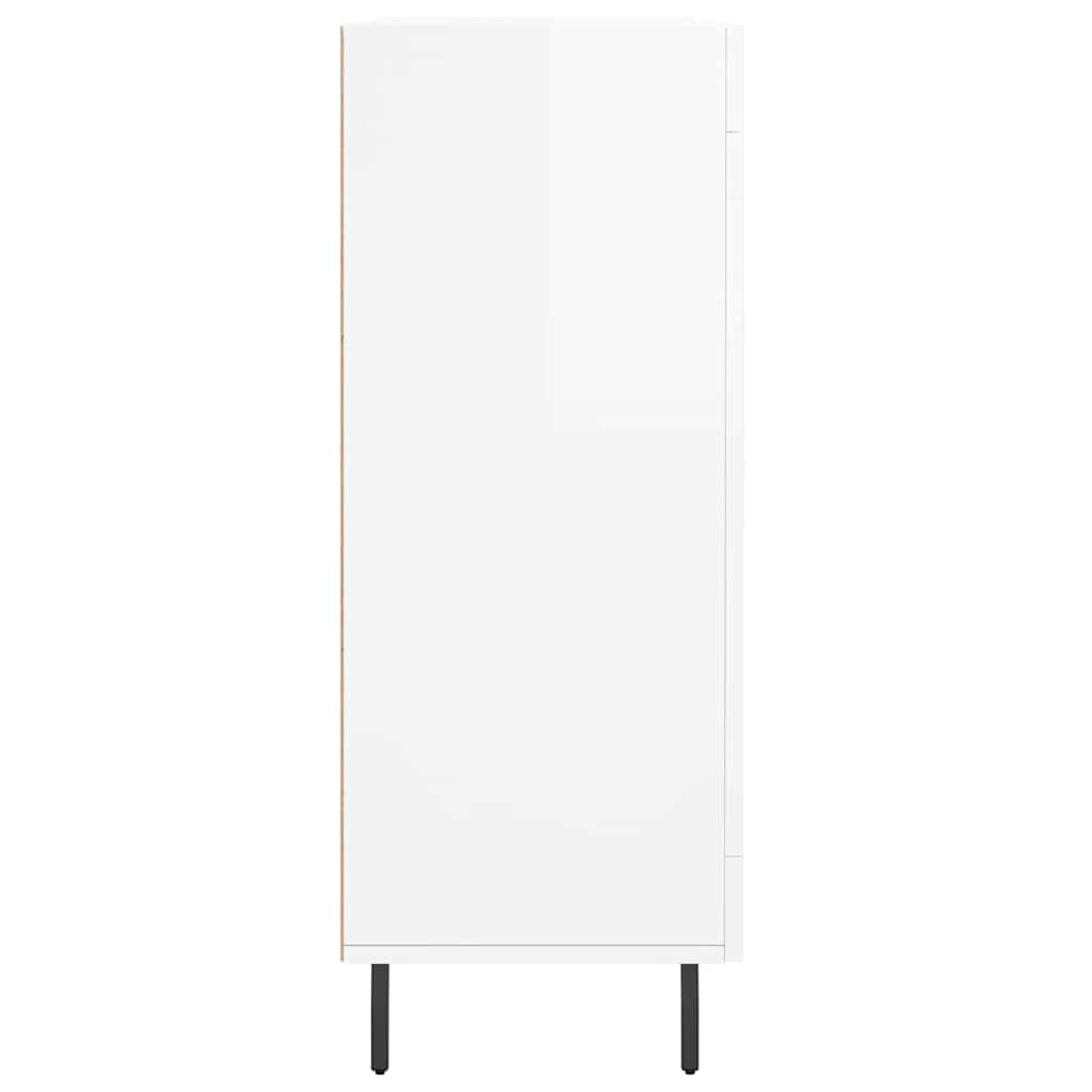 Sideboard High Gloss White 69.5x34x90 cm Engineered Wood
