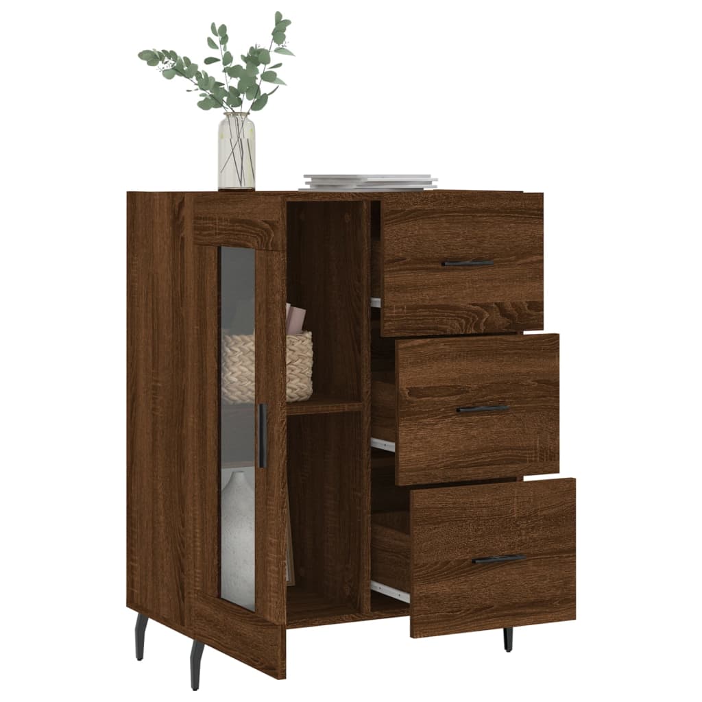 Sideboard Brown Oak 69,5x34x90 cm Engineered Wood