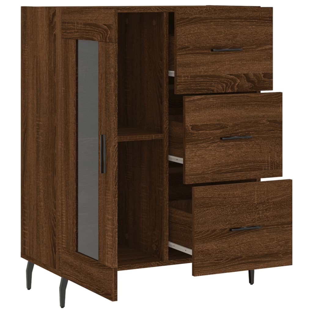 Sideboard Brown Oak 69,5x34x90 cm Engineered Wood