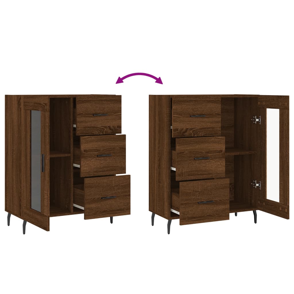 Sideboard Brown Oak 69,5x34x90 cm Engineered Wood