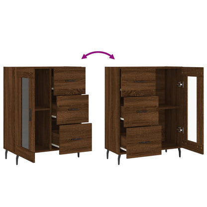 Sideboard Brown Oak 69,5x34x90 cm Engineered Wood