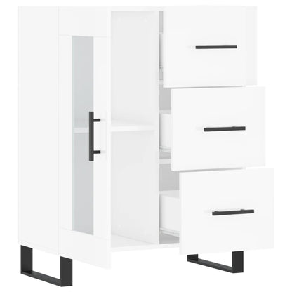 Sideboard High Gloss White 69,5x34x90 cm Engineered Wood