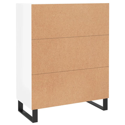 Sideboard High Gloss White 69,5x34x90 cm Engineered Wood