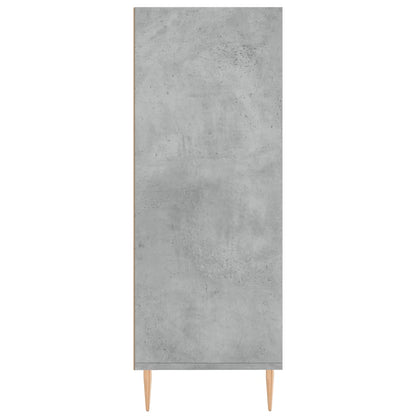 Bookcase Concrete Grey 69.5x32.5x90 cm Engineered Wood