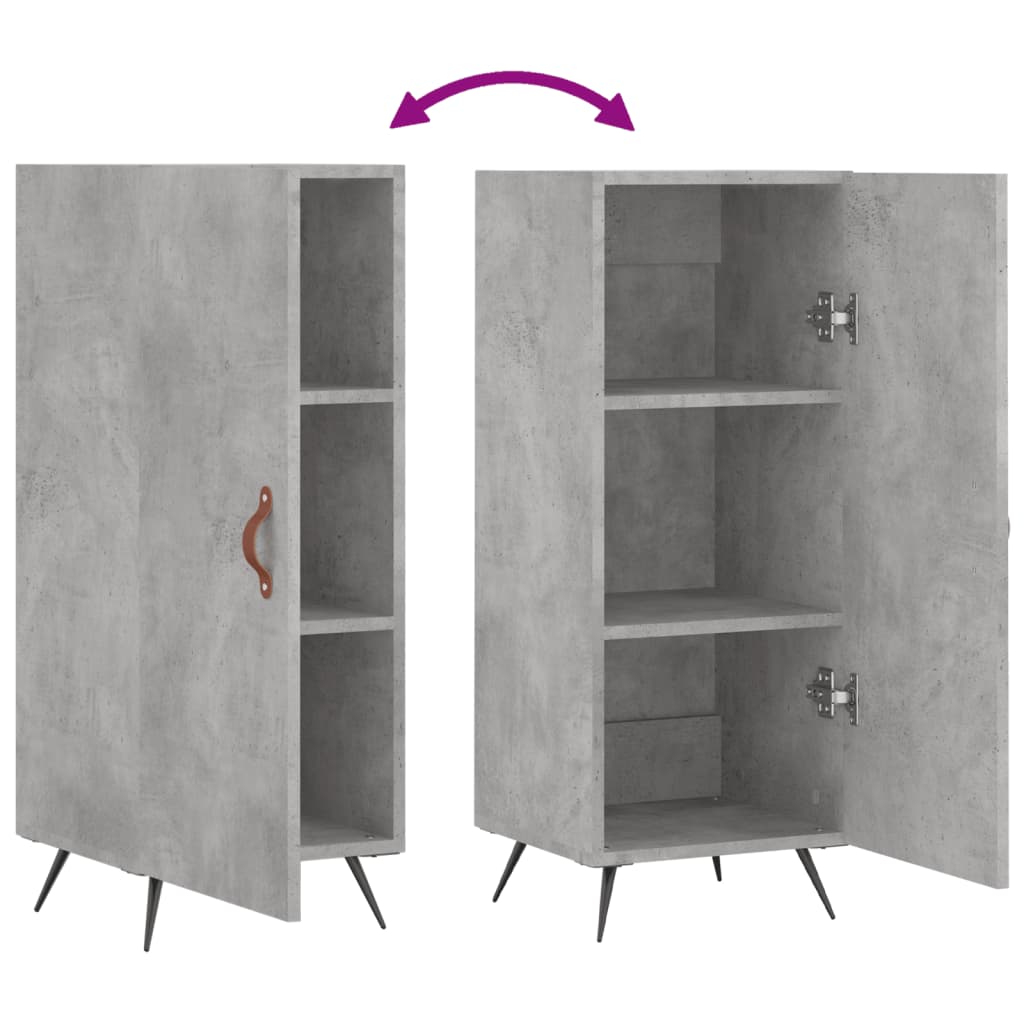 Sideboard Concrete Grey 34.5x34x90 cm Engineered Wood