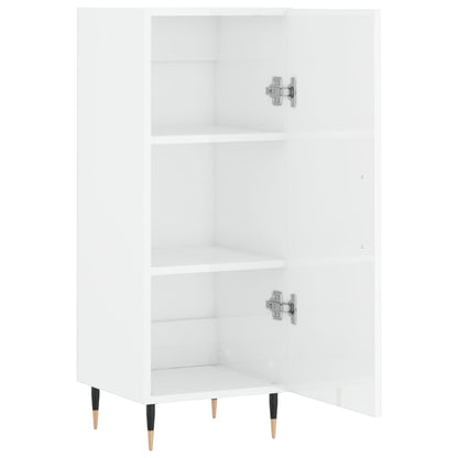 Sideboard High Gloss White 34.5x34x90 cm Engineered Wood