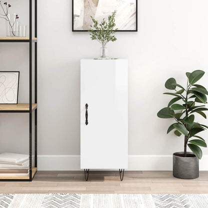 Sideboard High Gloss White 34.5x34x90 cm Engineered Wood