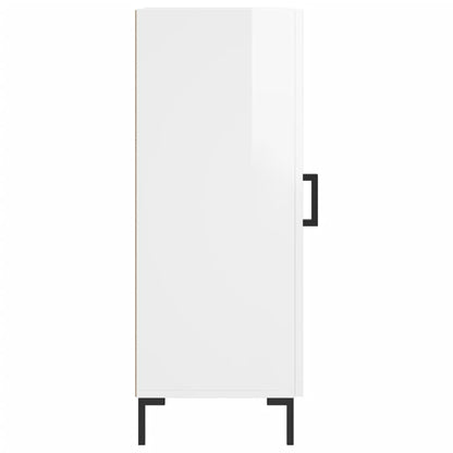 Sideboard High Gloss White 34.5x34x90 cm Engineered Wood