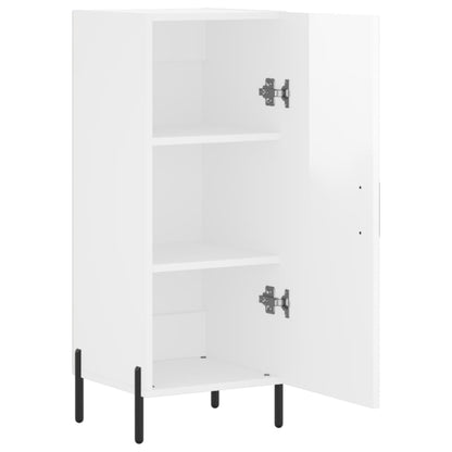 Sideboard High Gloss White 34.5x34x90 cm Engineered Wood