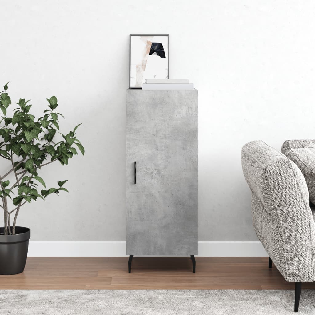 Sideboard Concrete Grey 34.5x34x90 cm Engineered Wood