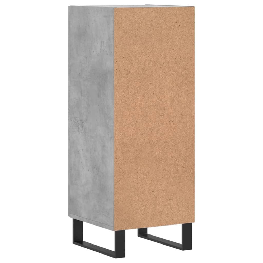 Sideboard Concrete Grey 34.5x34x90 cm Engineered Wood