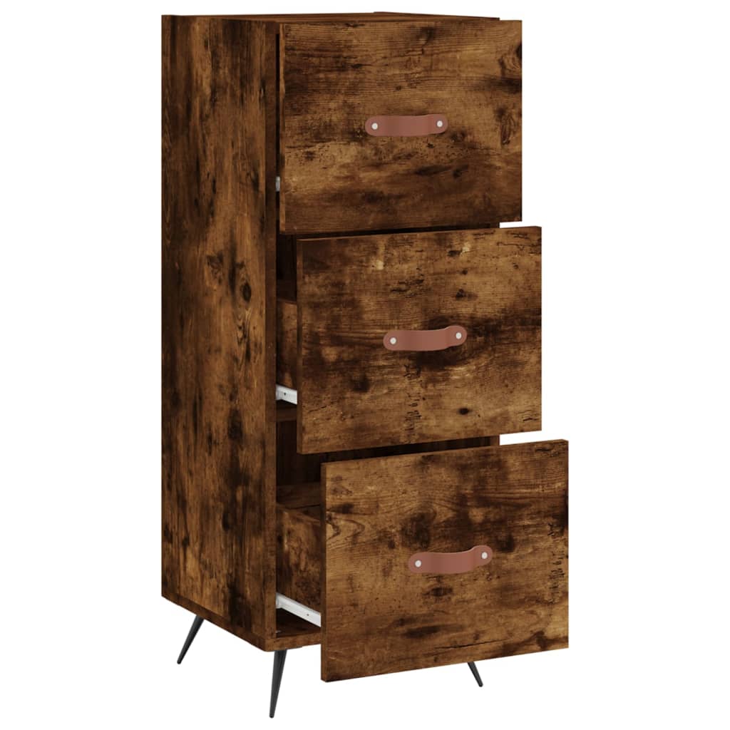 Sideboard Smoked Oak 34.5x34x90 cm Engineered Wood