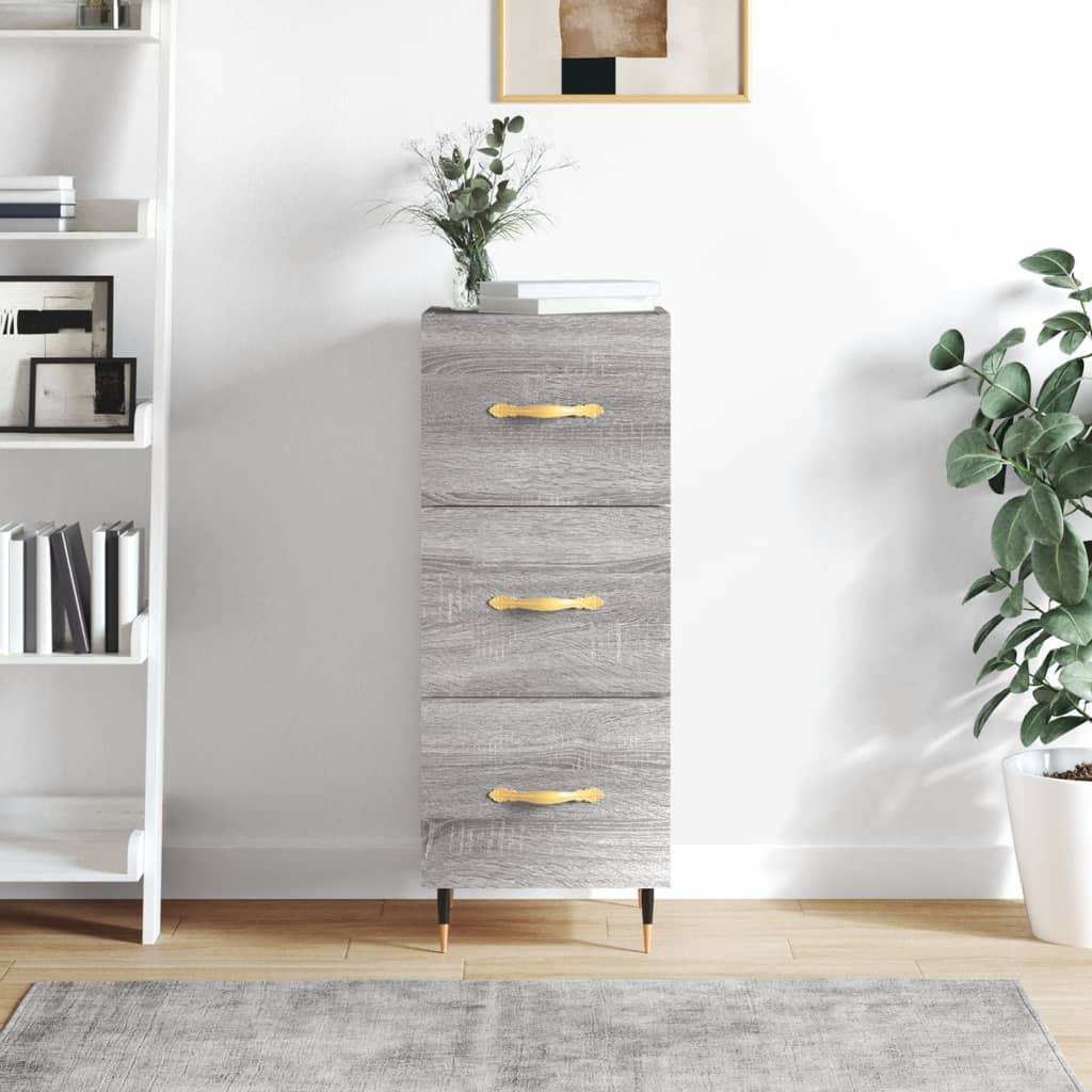 Sideboard Grey Sonoma 34.5x34x90 cm Engineered Wood