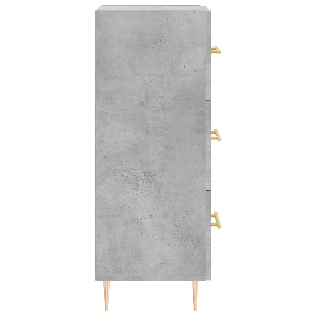Sideboard Concrete Grey 34.5x34x90 cm Engineered Wood