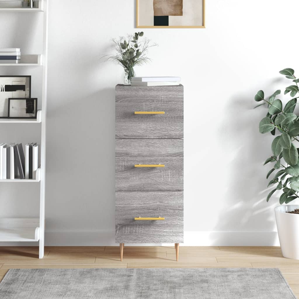 Sideboard Grey Sonoma 34.5x34x90 cm Engineered Wood