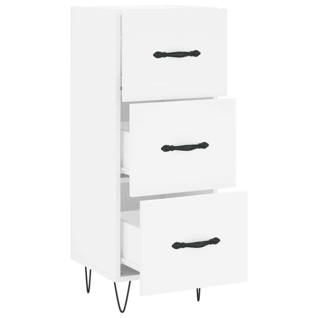 Sideboard White 34.5x34x90 cm Engineered Wood