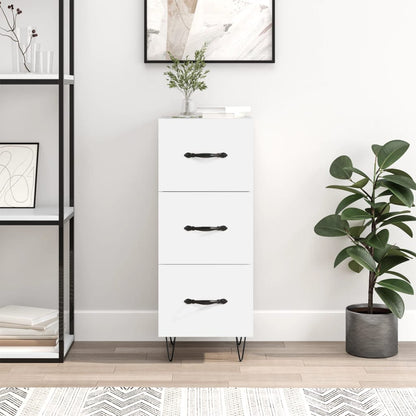 Sideboard White 34,5x34x90 cm Engineered Wood