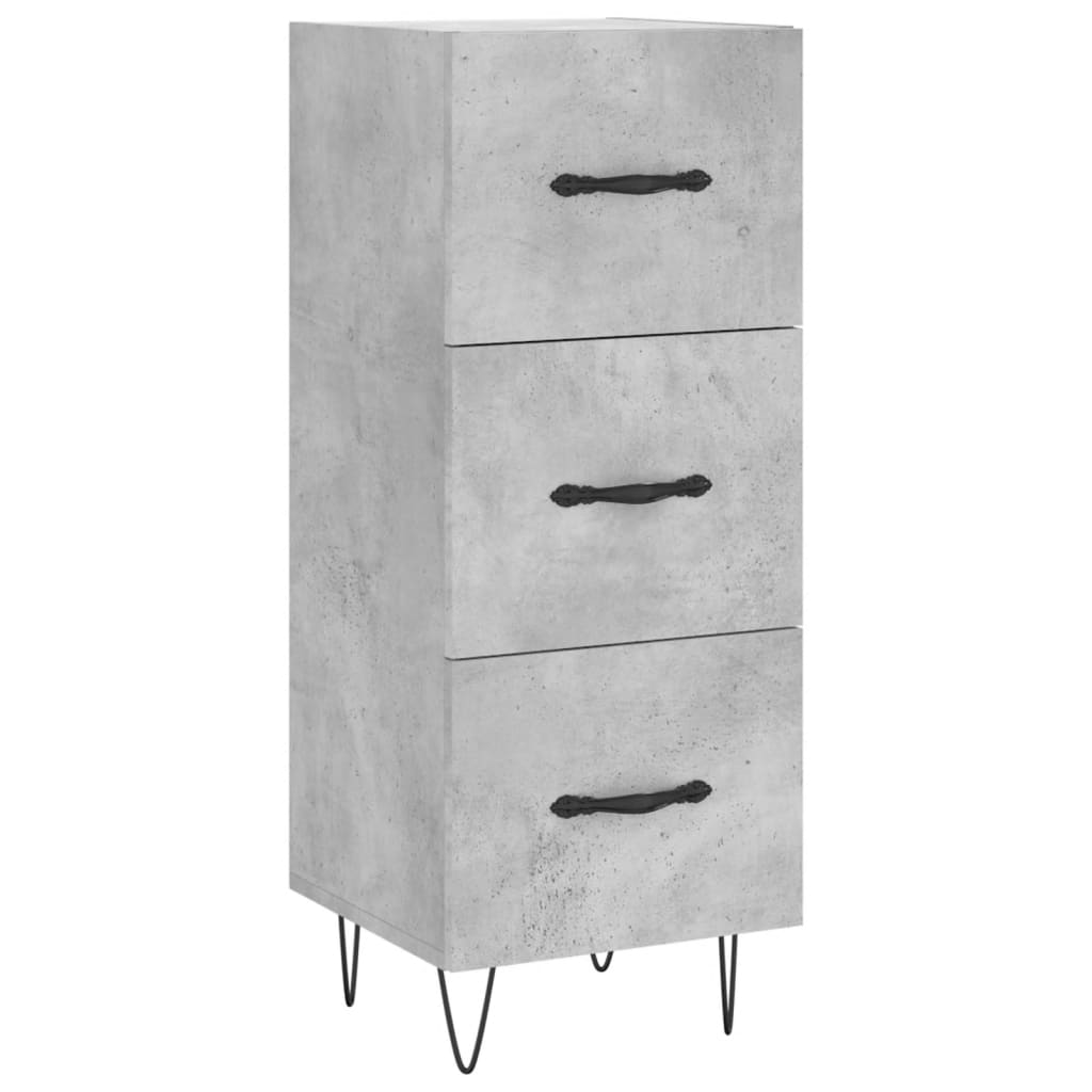 Sideboard Concrete Grey 34,5x34x90 cm Engineered Wood
