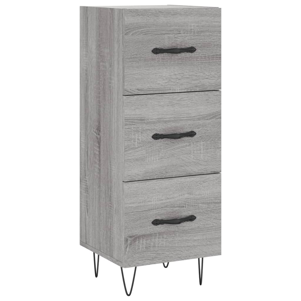 Sideboard Grey Sonoma 34.5x34x90 cm Engineered Wood