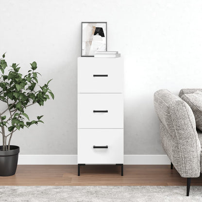 Sideboard White 34,5x34x90 cm Engineered Wood