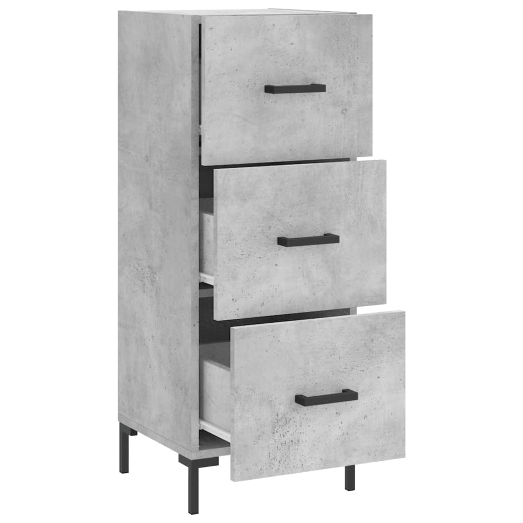 Sideboard Concrete Grey 34.5x34x90 cm Engineered Wood