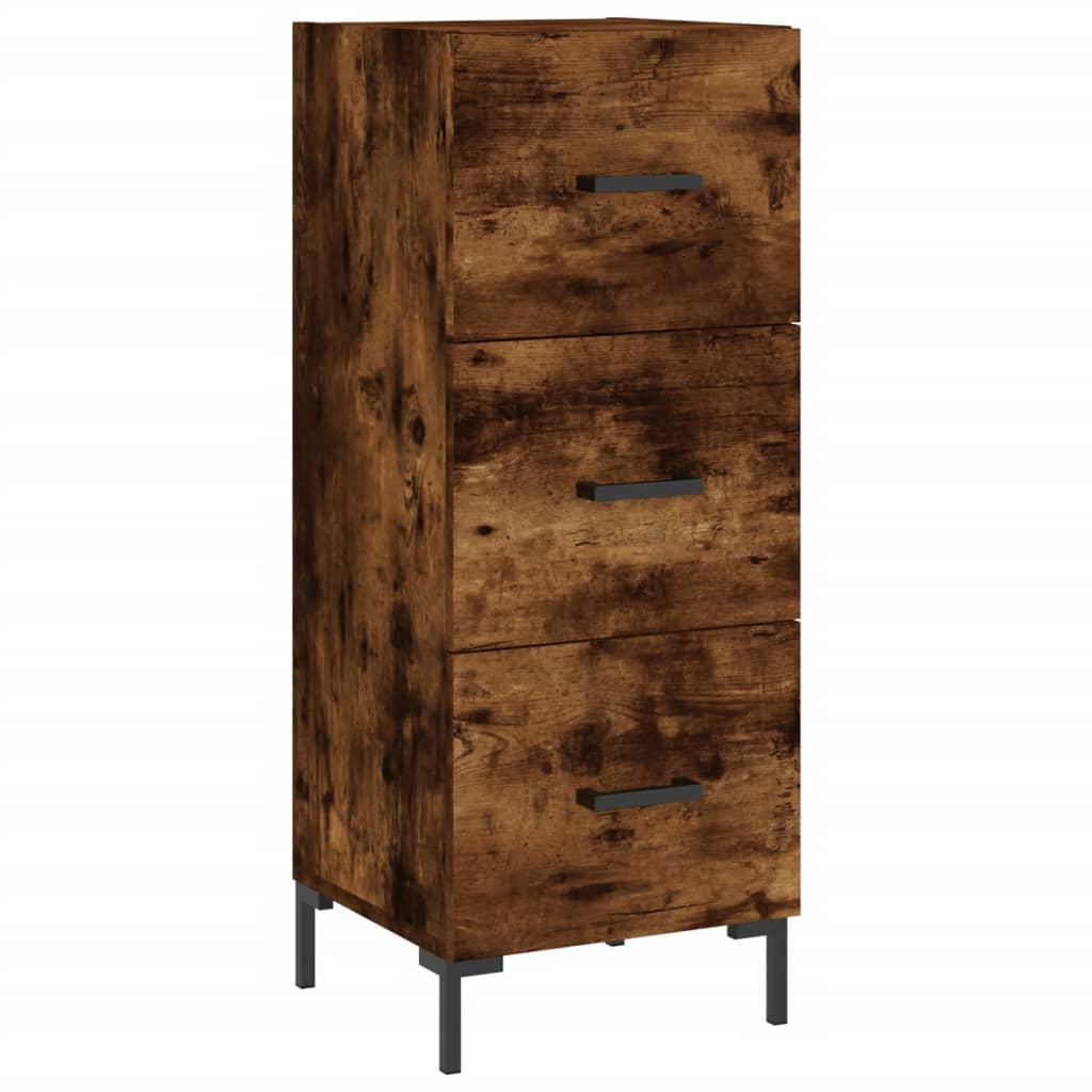 Sideboard Smoked Oak 34.5x34x90 cm Engineered Wood