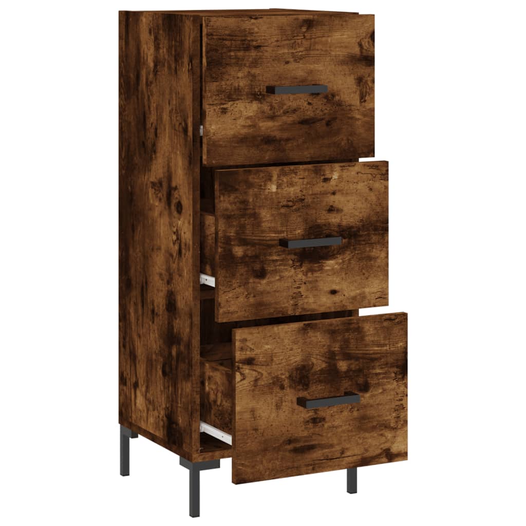 Sideboard Smoked Oak 34.5x34x90 cm Engineered Wood